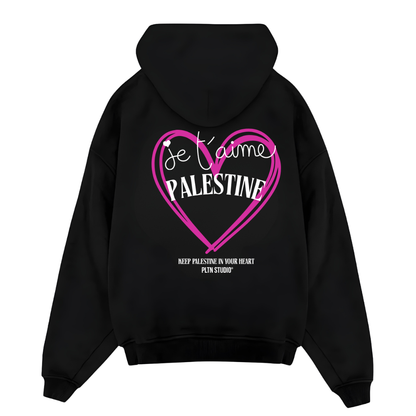 Je t'aime Palestine Hoodie