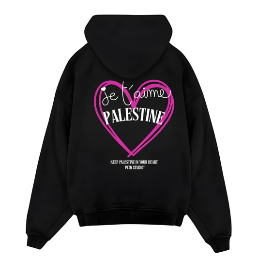 Je t'aime Palestine Hoodie